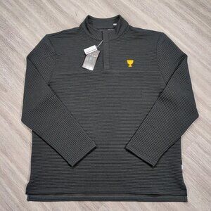 Johnnie-O Benjy President's Cup Henley Pullover Men's XL Heather Black